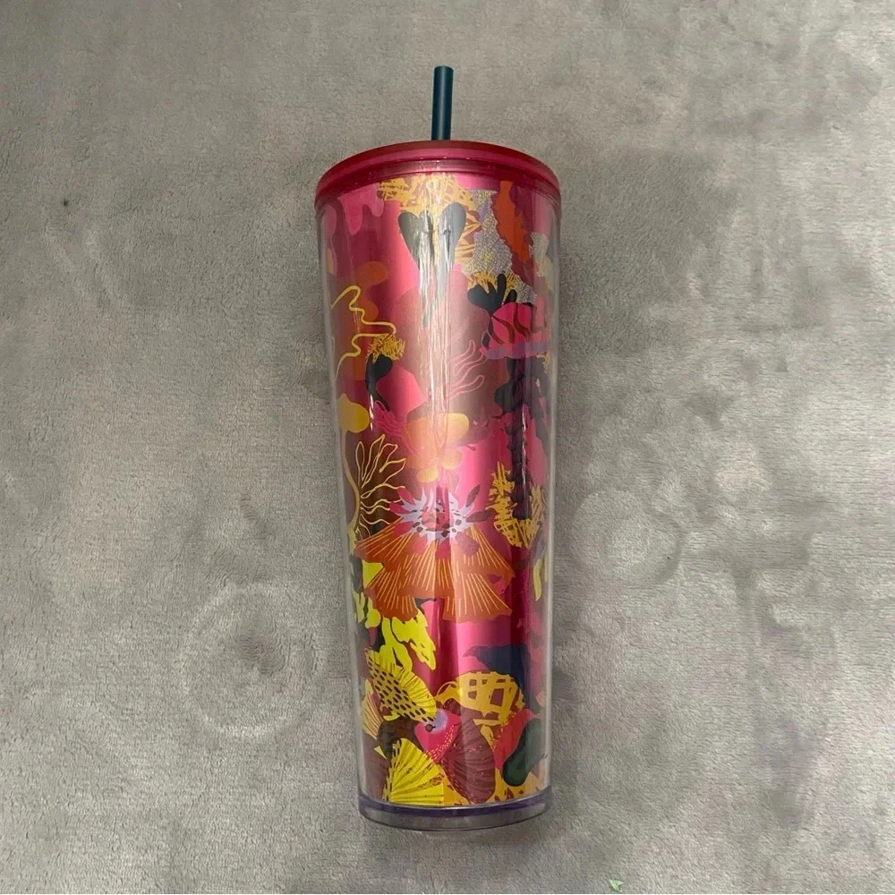 New! Starbucks fall 2023 red jellyfish venti cold cup with straw